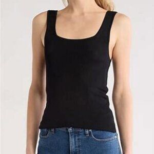 Madewell MacLaine Sweater Tank True Black Size Small